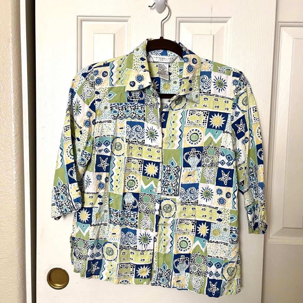 Napa Valley Geometric Print Shirt